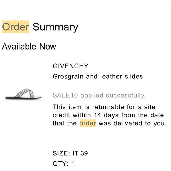 Givenchy Crisscross Grosgrain Leather Logo Flat Sandals 39 - Picture 2 of 7